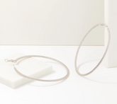 Diamonique x Lisa Freede 3" Inside-Outside Hoop Earrings